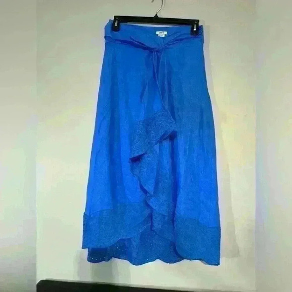 NWT Jason Wu Royal Blue Eyelet Linen - Picture 4 of 12